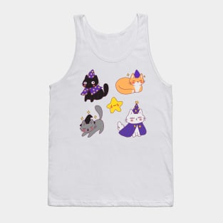 Cat wizard pack Tank Top